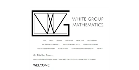 The White Group Maths website will open in a new tab